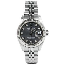 Rolex Reloj de acero con diamantes