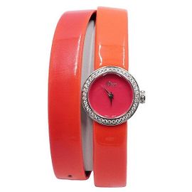 Relógio Feminino Mini Dior Double Tour Quartz com pulseira de couro