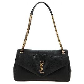 Saint Laurent Mittlere Tasche aus genarbtem Lammleder