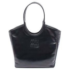 Borsa a mano Ivy in pelle nera Miu Miu