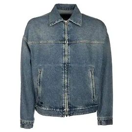 Giacca Bomber in Denim Prada Blu