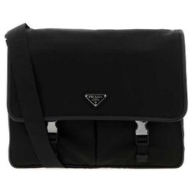 Prada Borsa a tracolla in nylon e pelle Saffiano