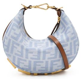 Mini Bolso Fendi de Denim Azul Claro