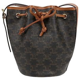 Céline Picca borsa a sacchetto Triomphe Canvas Khaki