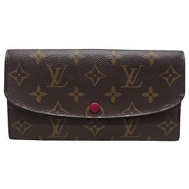Louis Vuitton Portafoglio Emily in canvas Monogram fucsia