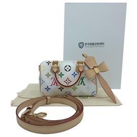 Louis Vuitton Borsa Tote Nano Speedy Takashi Murakami Multicolor White Borsa a Tracolla Mini Bag