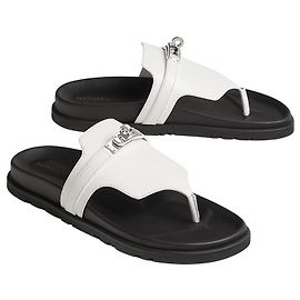 Sandali Hermès Empire in pelle di vitello bianca