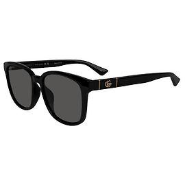 Gucci Occhiali da sole Asian Fit Black Gold GG Metal Logo