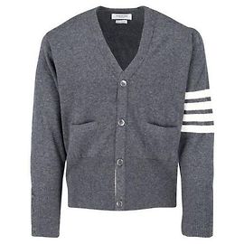 Thom Browne Cardigan classico in cashmere con scollo a V