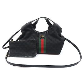 Gucci Piccola Tote Zillio in tela GG nera