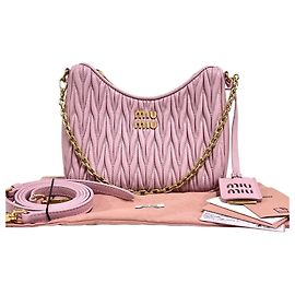 Miu Miu Borsa a tracolla con catena Napappa Rosa