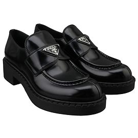 Prada Mocassini in pelle spazzolata Nero