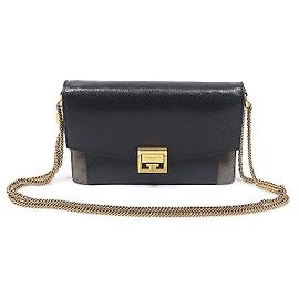 Givenchy Mini borsa a tracolla WOC in camoscio di capra nero
