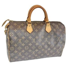 Louis Vuitton Borsa Tote Speedy in tela Monogram marrone