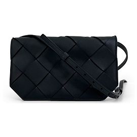 Bottega Veneta Borsa a tracolla porta cellulare Intrecciato Diago Nero
