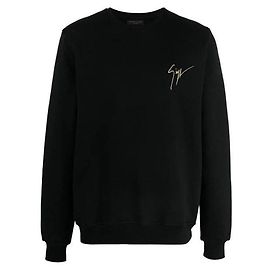 Giuseppe Zanotti Crewneck-Sweatshirt mit besticktem Logo Schwarz