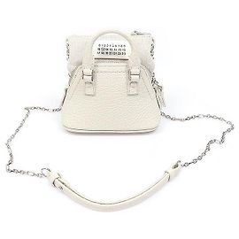 Maison Martin Margiela Borsa a tracolla Classique Baby in pelle grana grigia