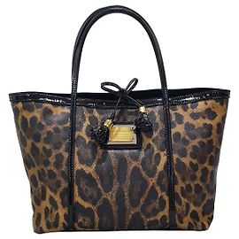 Borsa a tracolla Dolce & Gabbana Leopardata Nera in Pelle