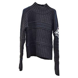 Louis Vuitton Strickpullover Dunkelgrau Wolle