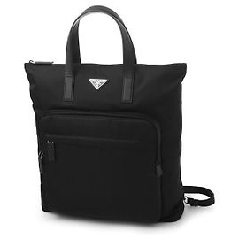 Prada Borsa Tote in Nylon e Pelle Saffiano