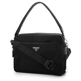 Prada Borsa a tracolla in nylon e pelle Saffiano