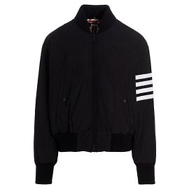 Thom Browne Oversized Padded Blouson with Bar Stripe in Polyester Twill
