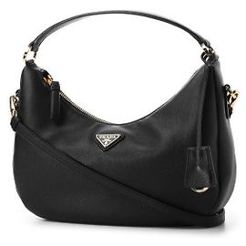 Prada Bolso Hobo de piel Logo Triangle
