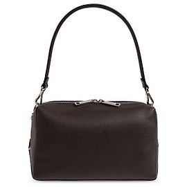Borsa a mano Fendi in pelle marrone cioccolato