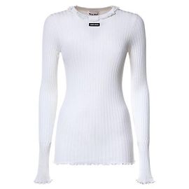 Miu Miu Seidenpullover mit Rundhalsausschnitt