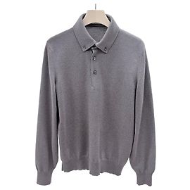 Brunello Cucinelli Kaschmir-Strickpolo Grey