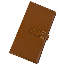 Hermès Portafoglio lungo Bearn stampa oro