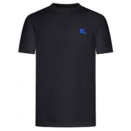 Burberry T-Shirt mit Logo auf der Brust Schwarz