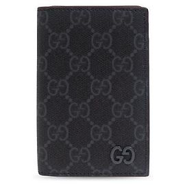 Gucci Portacarte bicolore GG Supreme Burgundy Black FADMR