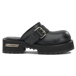 Mule Balenciaga Venom in pelle nera