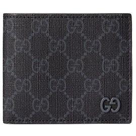 Gucci GG Supreme Two-Tone Geldbörse Gray Black FACQC