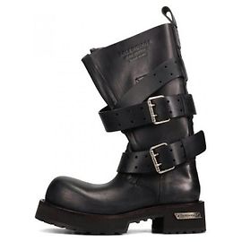 Stivali alti Balenciaga Venom in pelle nera