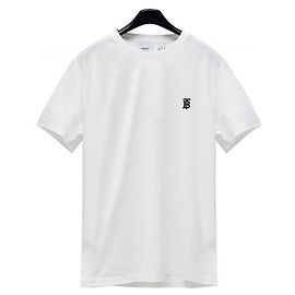 Burberry Herren T-Shirt mit kurzen Ärmeln und besticktem Monogramm-Logo