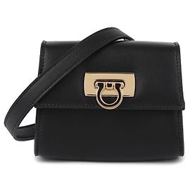 Salvatore Ferragamo Bolso de hombro Mini Logo NERO