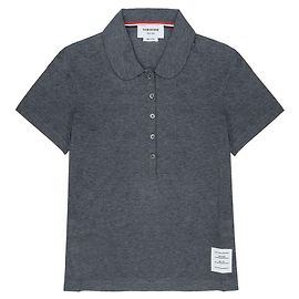 Thom Browne Polo aus Baumwoll-Crepe-Jersey mit Rundhalsausschnitt