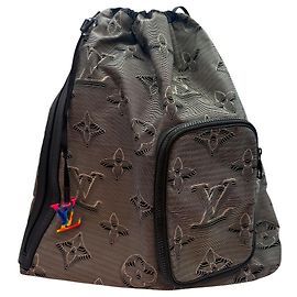 Zaino con coulisse Louis Vuitton Nero Nylon