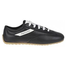 Alexander McQueen Sneaker aus Leder Schwarz Midnight Weiß