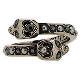 Alexander Mcqueen Anello Teschio Wraparound