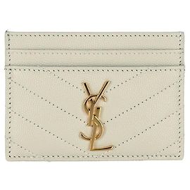 Saint Laurent Porta-cartões Matelassé Cassandra para mulher