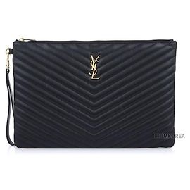 Saint Laurent Portadocumenti Monogram in Matelassé da donna