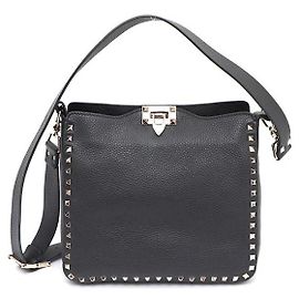 Valentino Borsa Hobo Crossbody Rockstud in pelle Medium Garavani