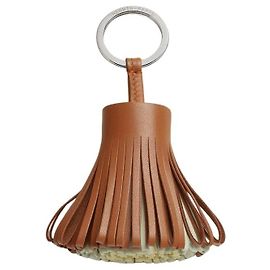 Hermès Tricolor Leder-Quasten-Schlüsselanhänger Bag Charm