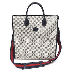 Gucci Sac Tote Medium Interlocking en toile GG Supreme Beige Blue