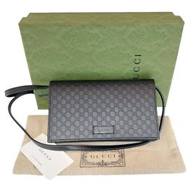 Black GG MicroGuccissima Mini Leder Crossbody Bag WOC Mini Bag