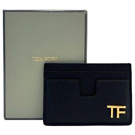 Tom Ford Logo Grained Leather Cardholder