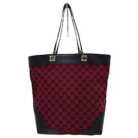 Gucci Borsa a secchiello e borsa a tracolla Jacquard Burgundy Medium